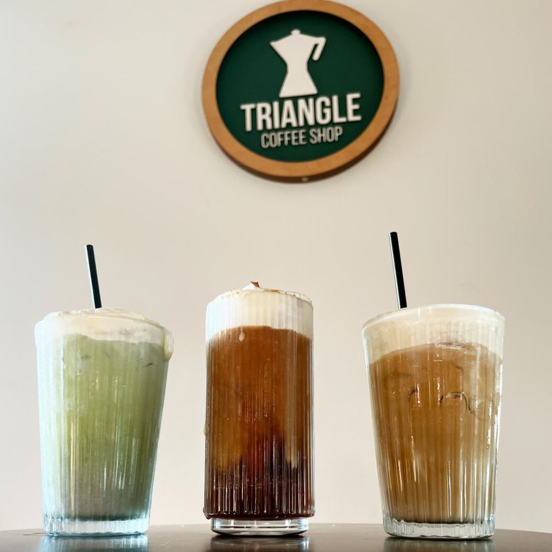 Specialty coffee drinks at Triangle Coffee Shop in Clayton NC