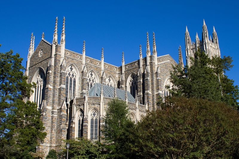 Duke University Chapel gothic architecture landmark in Durham North Carolina