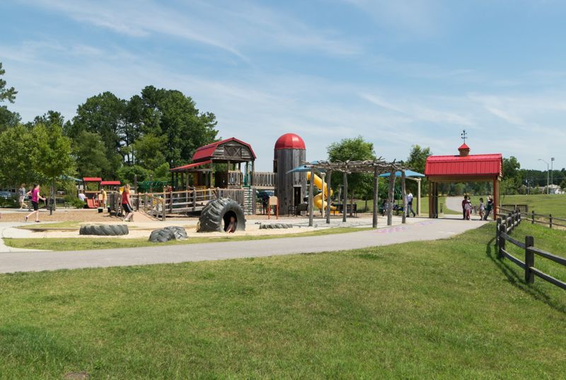 Playground at Knightdale Station Park in Knightdale North Carolina
